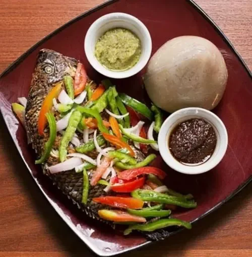 Banku with Tilapia